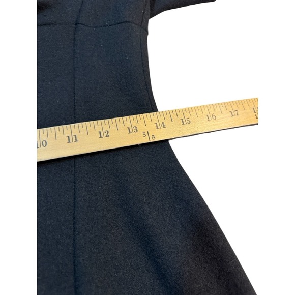 Brioni‎ Black 100% Wool Bodycon Sheath 3/4 Sleeve Dress Size 6 Or 42 Made Italy - Picture 10 of 12